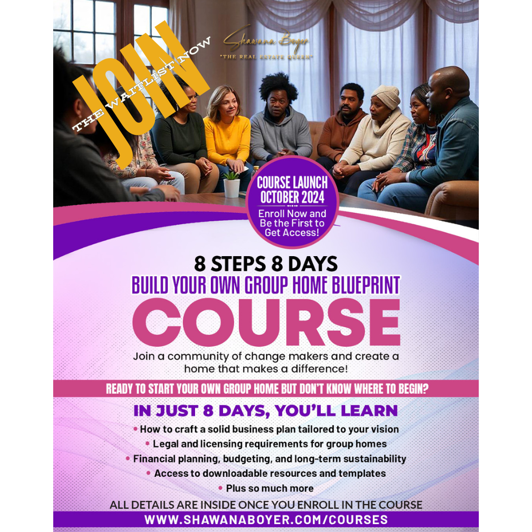 JOIN THE WAITLIST-8 STEPS 8 DAYS GROUP HOME COURSE